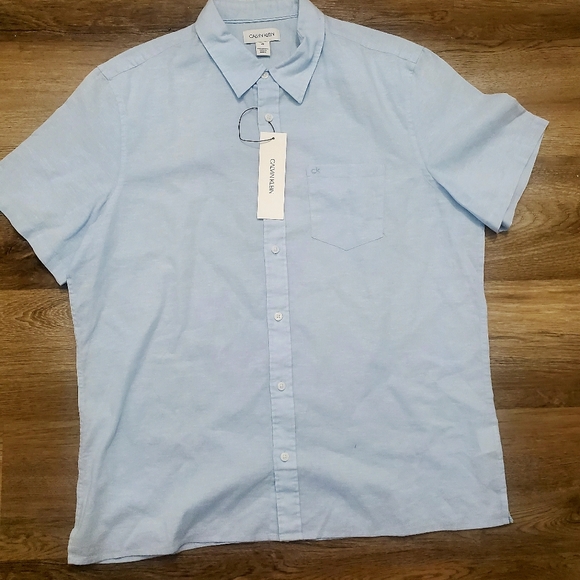 Calvein Klein Mens Short Sleeve Shirt - Picture 2 of 6